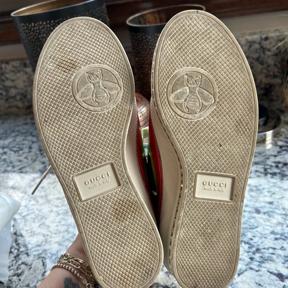 EUC Gucci rainbow sneakers with crystal details along the sole, size 35 - Picture 4 of 10